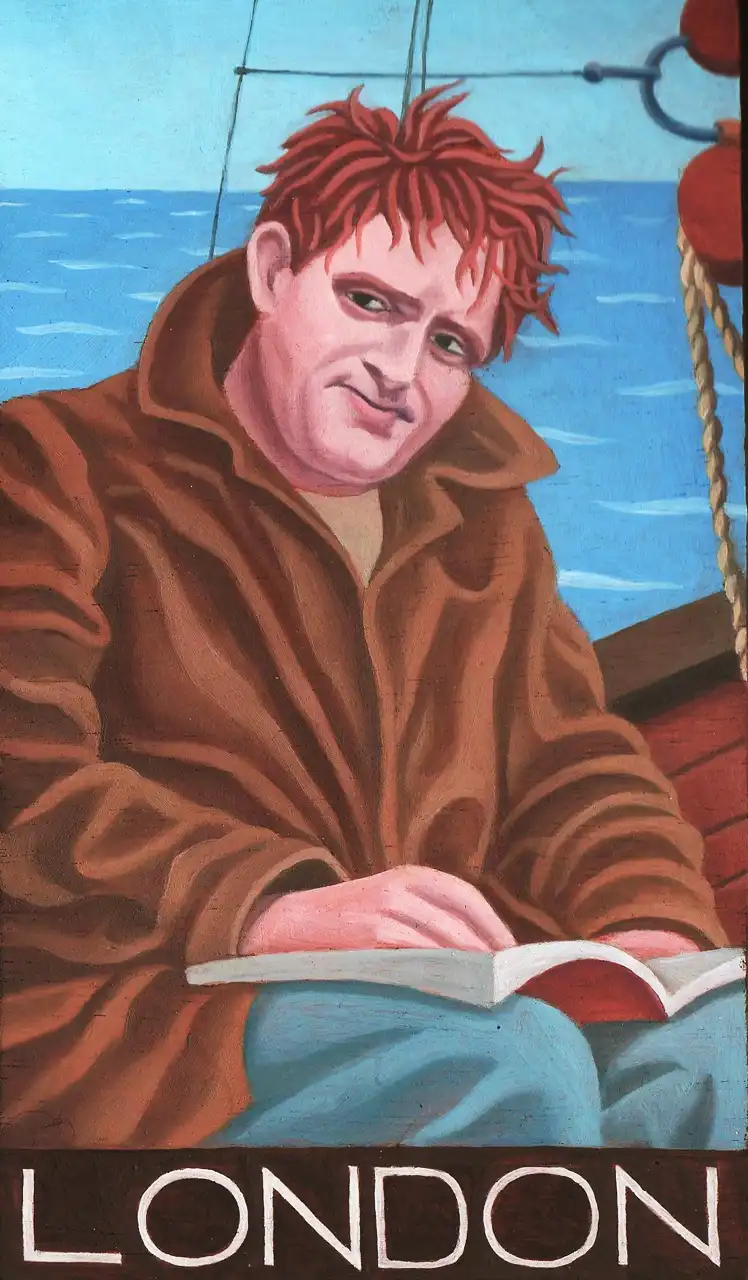 San. CV – Jack London, Olio su tavoletta di legno, 11 × 18 cm, Franco Biagioni