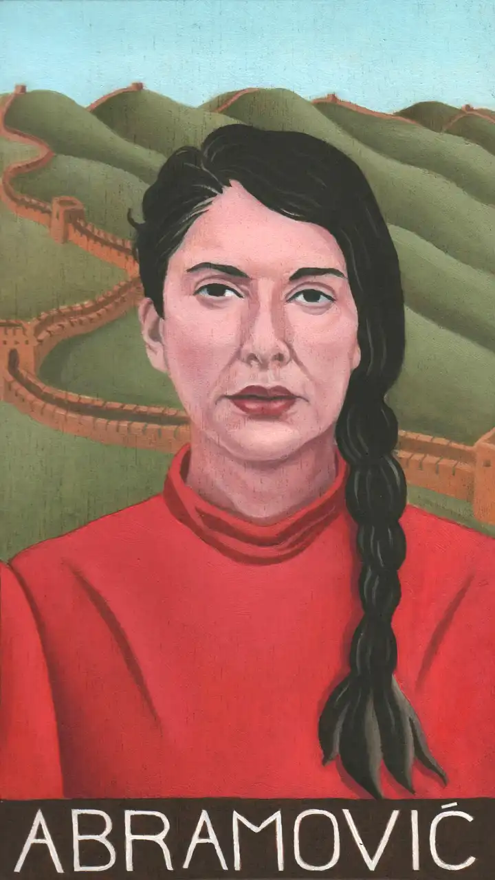 San. CVIV – Marina Abramović, Olio su tavoletta di legno, 10,5 × 18 cm, Franco Biagioni