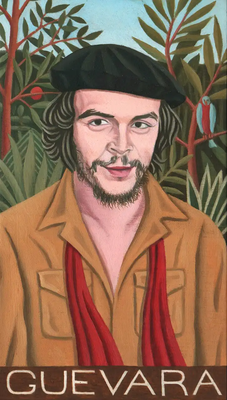 San. CXIV – Ernesto Che Guevara, Olio su tavoletta di legno, 11 × 18 cm, Franco Biagioni