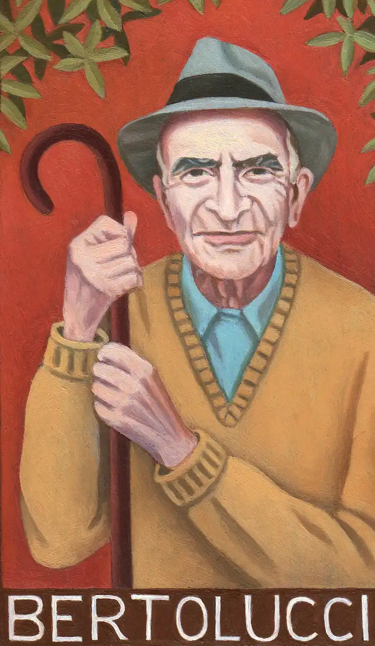 San. CXXXI – Attilio Bertolucci, Olio su tavoletta di legno, 10,5 × 17,5 cm, Franco Biagioni