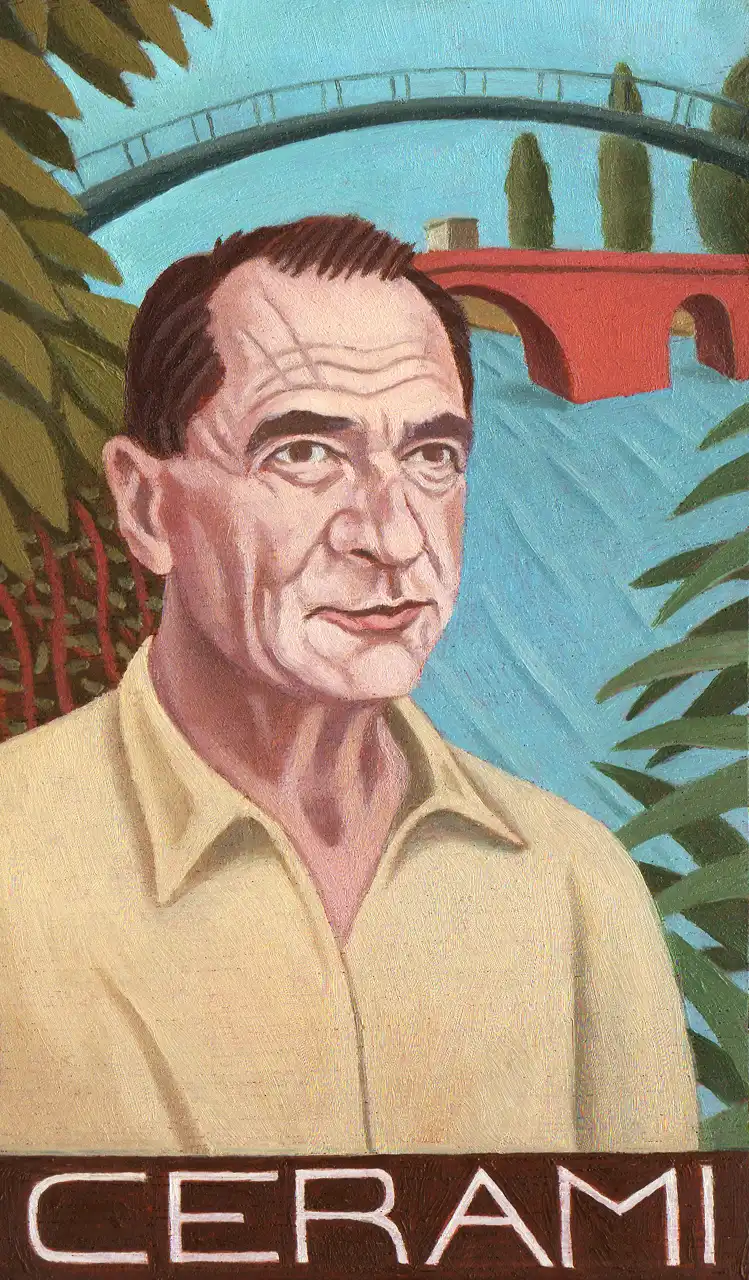 San. CXXXIII – Vincenzo Cerami, Olio su tavoletta di legno, 10 × 17 cm, Franco Biagioni