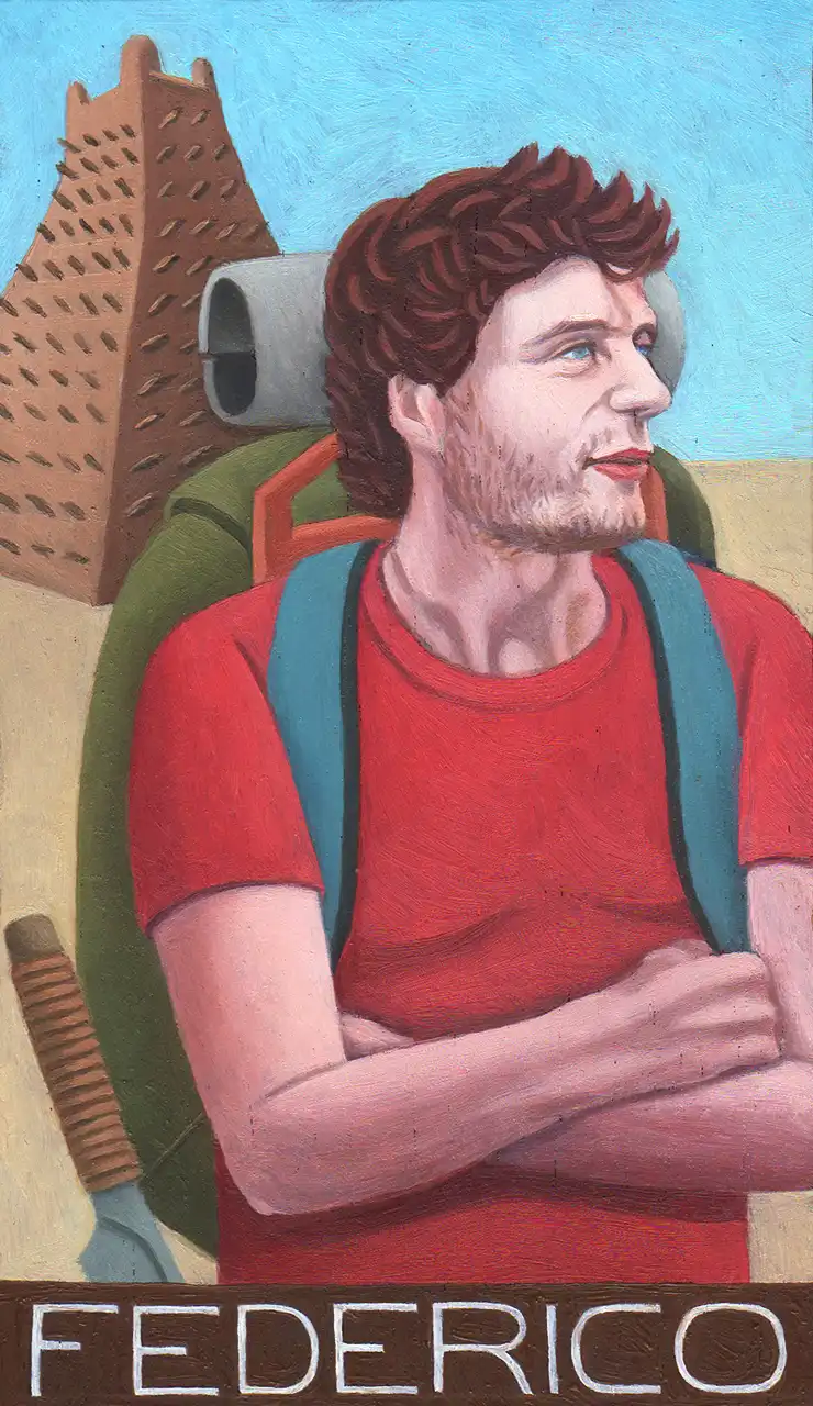 San. CXXXVII – Federico Oggero, Olio su tavoletta di legno, 10,5 × 17,5 cm, Franco Biagioni