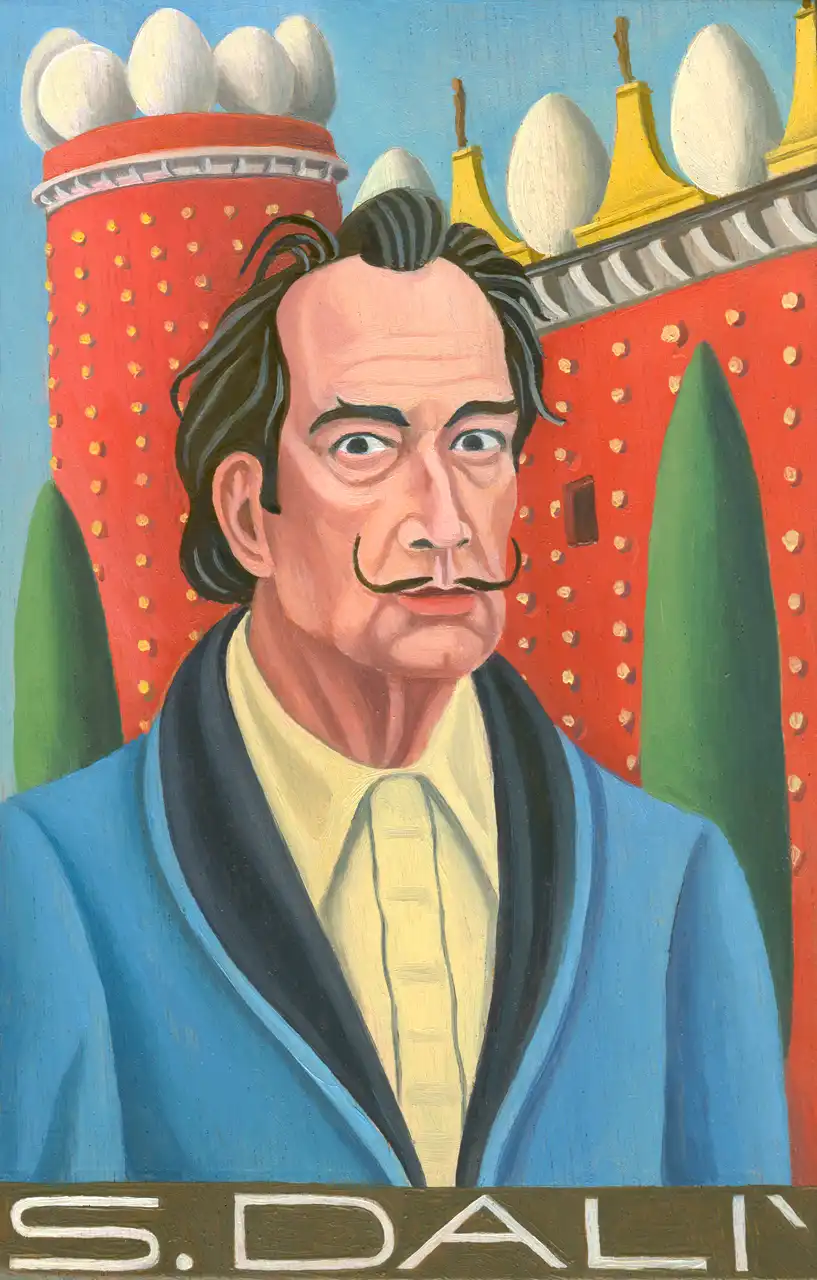 San. LIV – Salvador Dalí, Olio su tavoletta di legno, 11,5 × 18 cm, Franco Biagioni