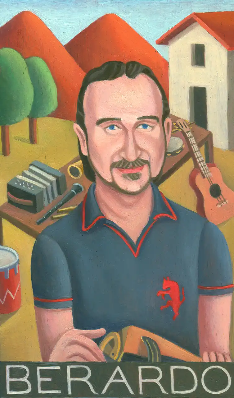 San. LXIII – Sergio Berardo, Olio su tavoletta di legno, 11 × 18 cm, Franco Biagioni