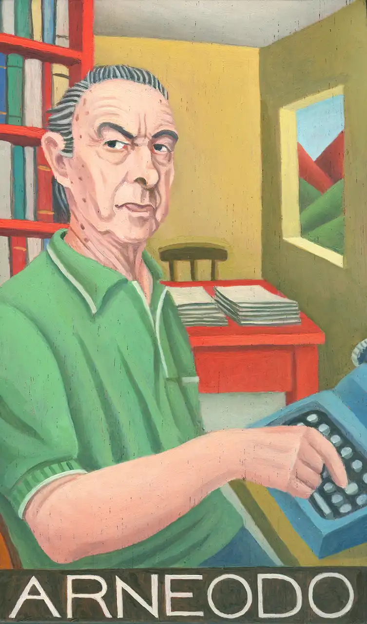 San. LXIX – Sergio Arneodo, Olio su tavoletta di legno, 11 × 18 cm, Franco Biagioni