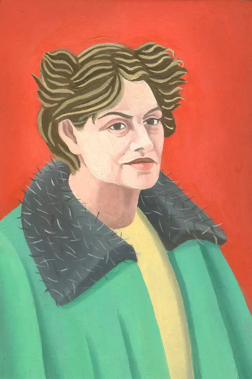 San. LXXVI – Lou Andreas Salomé, Olio su tavoletta di legno, 11 × 16 cm, Franco Biagioni