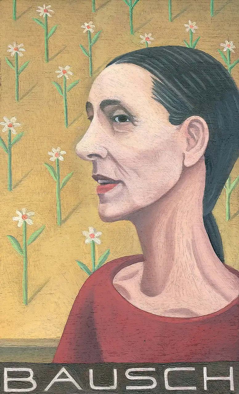 San. XI – Pina Bausch, Olio su tavoletta di legno, 10 × 16 cm, Franco Biagioni