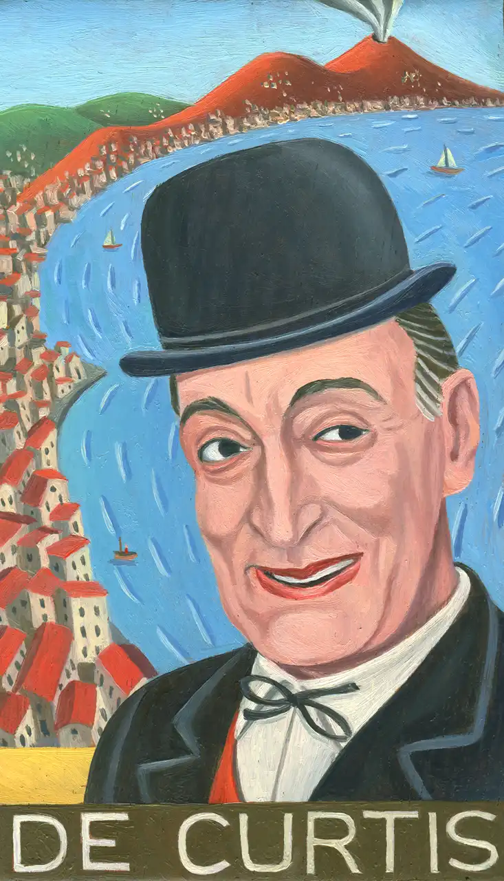 San. XLV – Antonio de Curtis, Olio su tavoletta di legno, 10 × 17 cm, Franco Biagioni