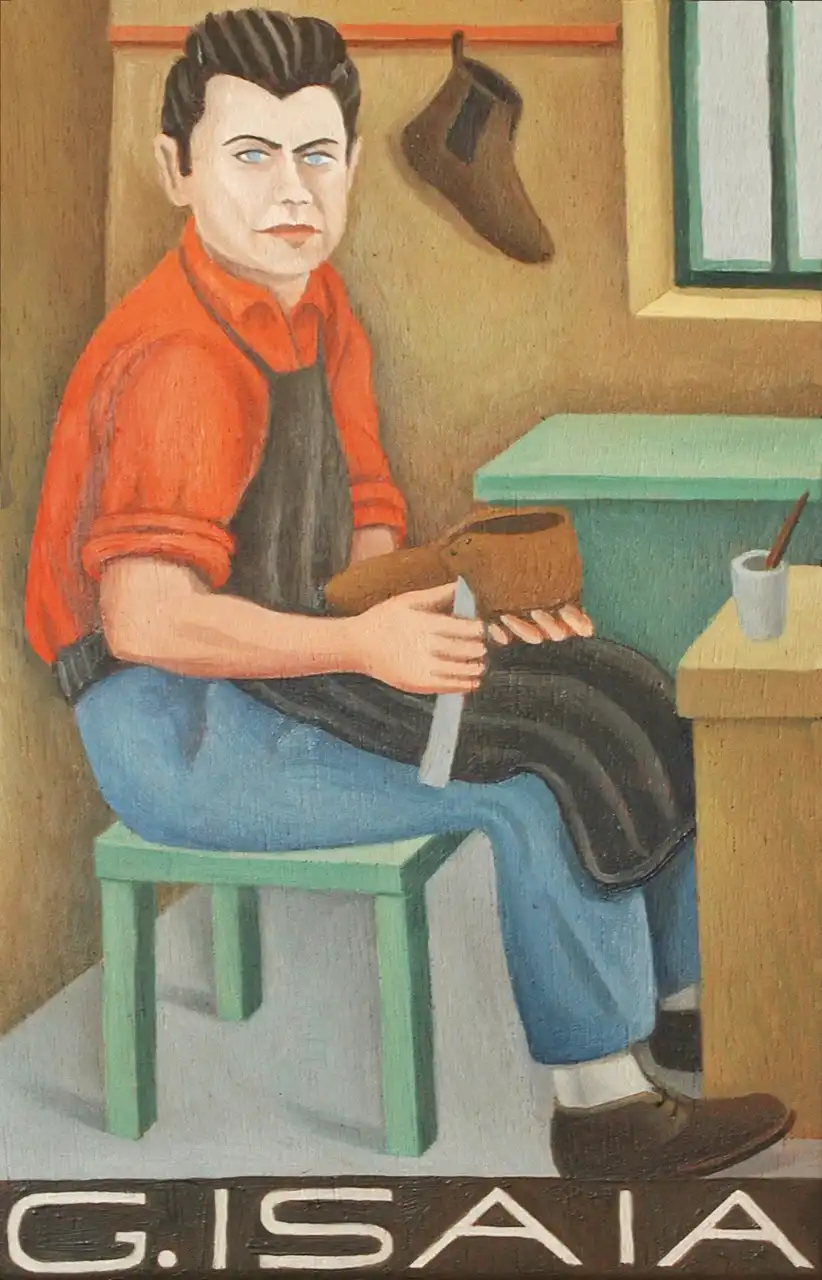 San. XXII – Gabriele Isaia, Olio su tavoletta di legno, 10,5 × 16 cm, Franco Biagioni