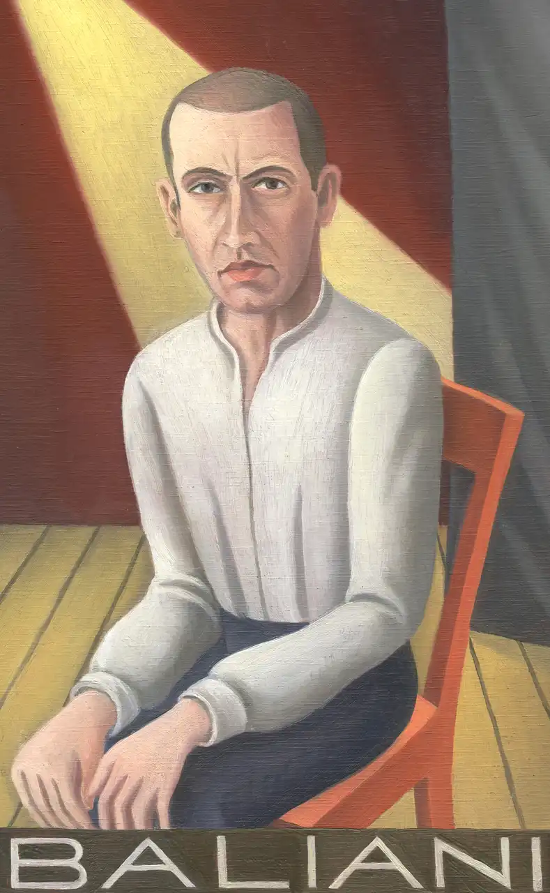 San. XXV – Marco Baliani, Olio su tavoletta di legno, 12 × 18,5 cm, Franco Biagioni