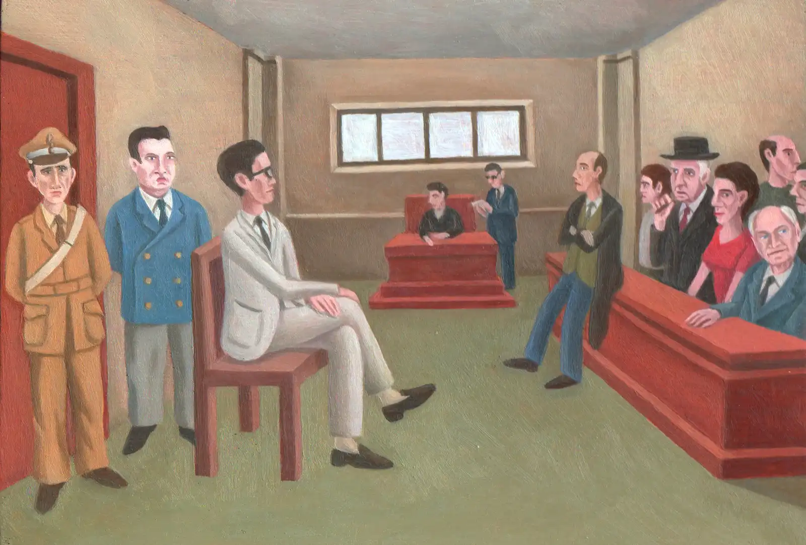 Tav. CXLIII – Processo Pasolini, Olio su tavoletta di legno, 20,5 × 14,5 cm, Franco Biagioni