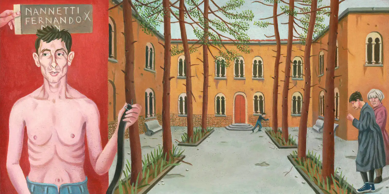 Tav. CXLVI – Il graffitista, Olio su tavoletta di legno, 34,5 × 18 cm, Franco Biagioni