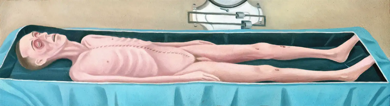 Tav. CXX – Stefano Cucchi, Olio su tavoletta di legno, 29 × 8,5 cm, Franco Biagioni