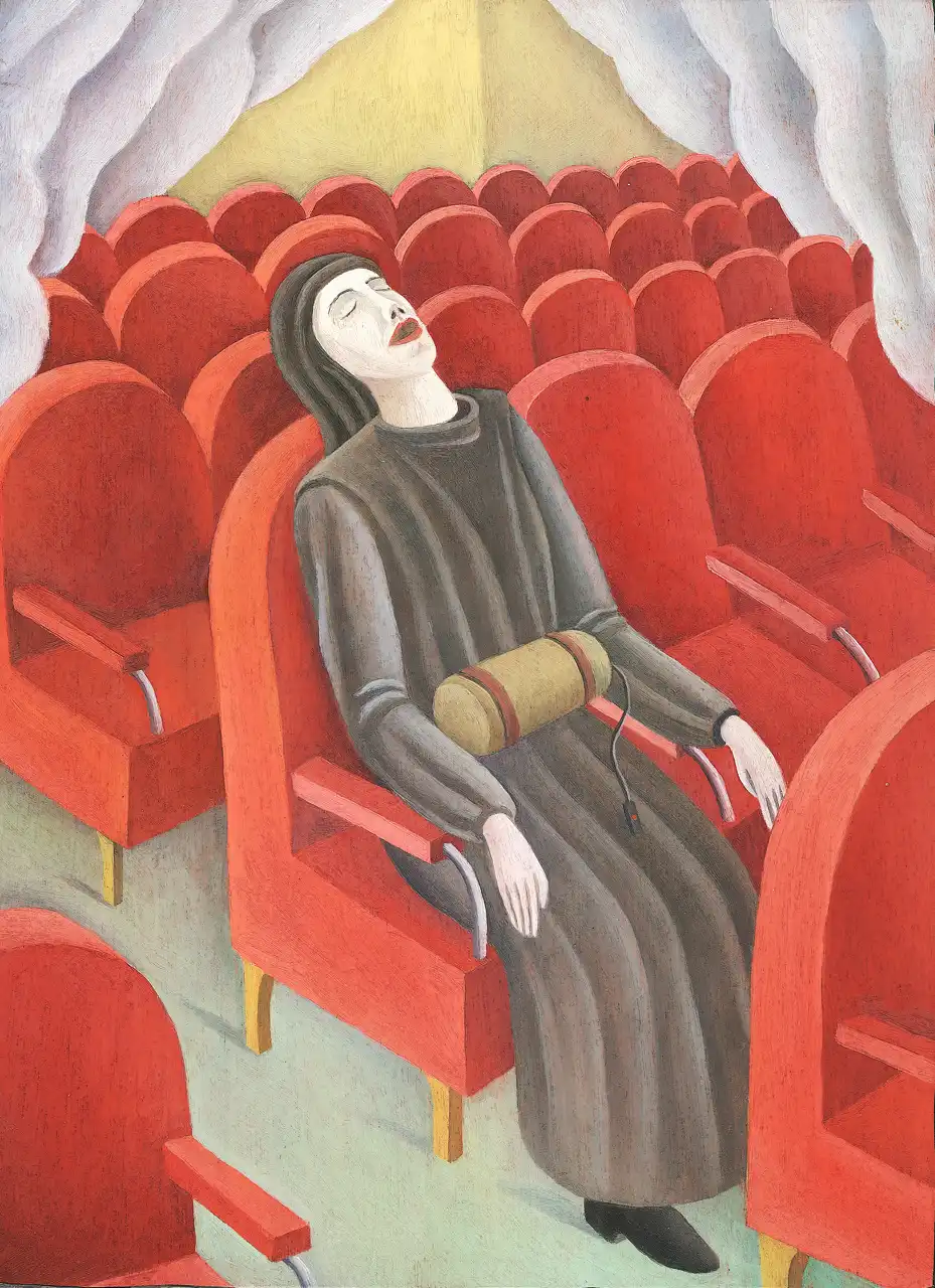 Tav. LI – Cecenia, Olio su tavoletta di legno, 21,5 × 29 cm, Franco Biagioni