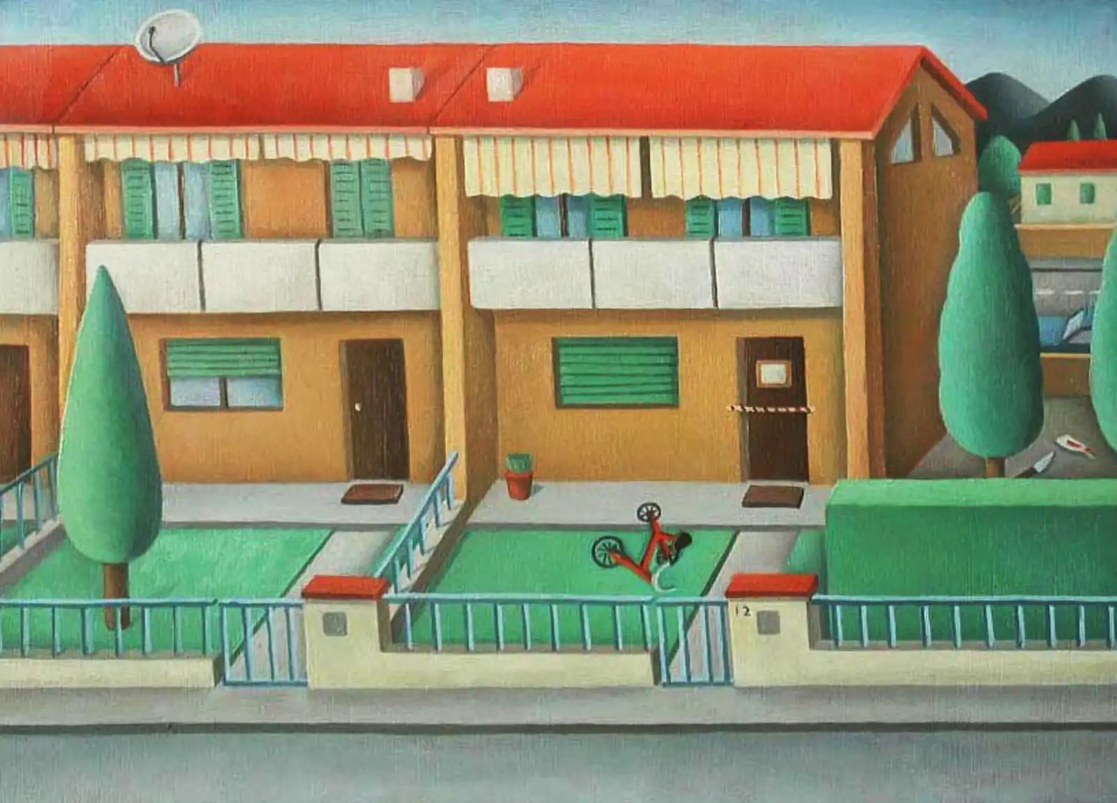 Tav. LXIX – Novi Ligure, Olio su tavoletta di legno, 29,5 × 21,5 cm, Franco Biagioni