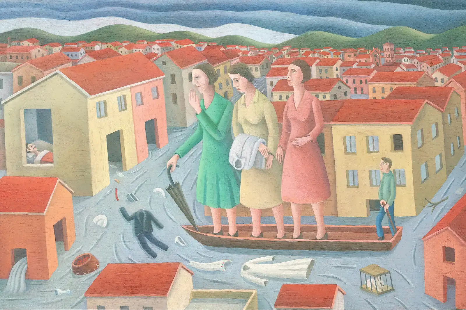 Tav. LXVI – Matrimonio bagnato, Olio su tavoletta di legno, 31 × 21 cm, Franco Biagioni