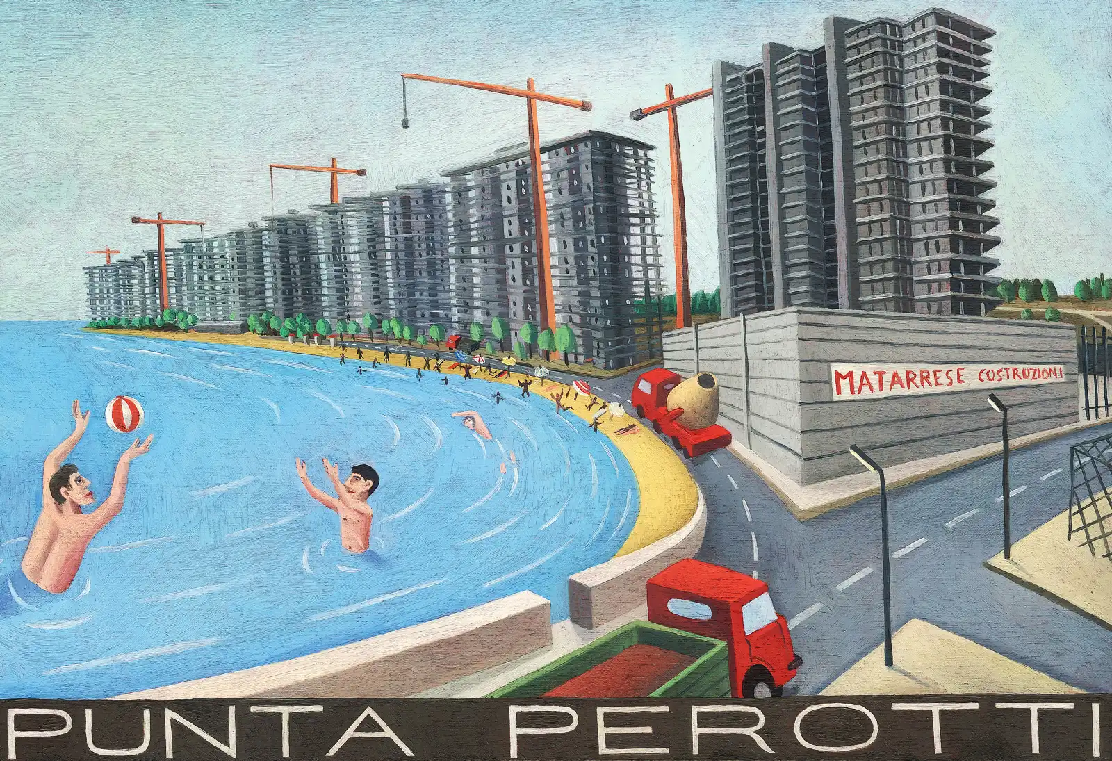 Tav. LXXII – Punta Perotti, Olio su tavoletta di legno, 32 × 22,5 cm, Franco Biagioni