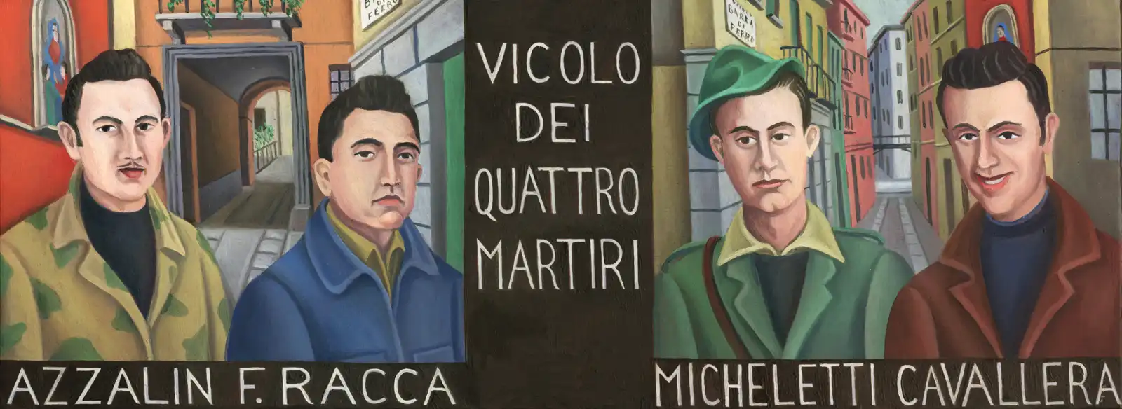 Tav. LXXVII – Quattro Martiri, Olio su tavoletta di legno, 37 × 14 cm, Franco Biagioni