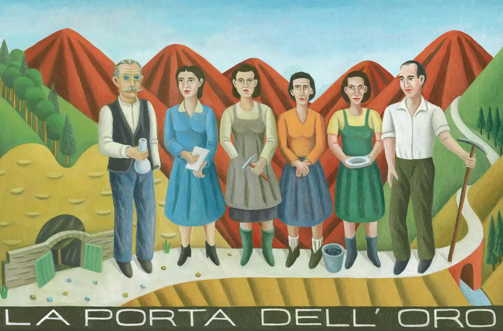 Tav. XCIII – La porta dell’oro, Olio su tavoletta di legno, 32,5 × 21,5 cm, Franco Biagioni