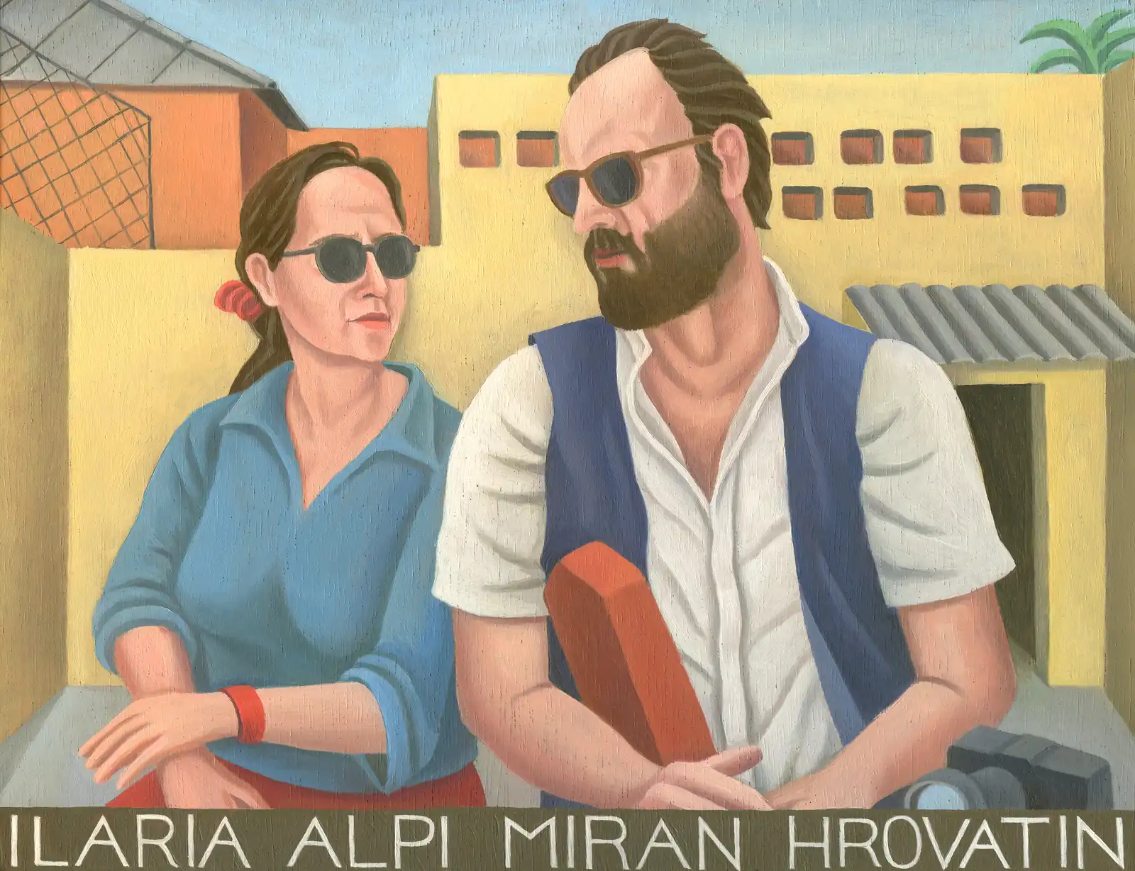 Tav. XCIX – Ilaria Alpi, Olio su tavoletta di legno, 28 × 21,5 cm, Franco Biagioni