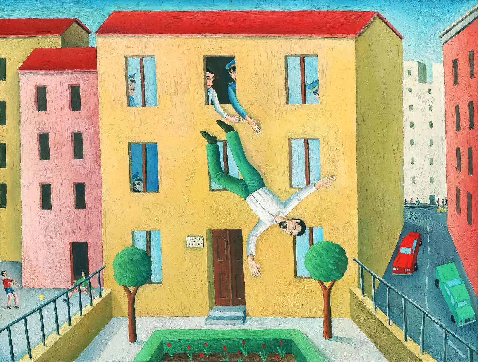 Tav. XL – L’anarchico Pinelli, Olio su tavoletta di legno, 29,5 × 22,5 cm, Franco Biagioni